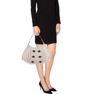 Kate Spade Beantown Cadee Oatmeal Felt Hobo Bag